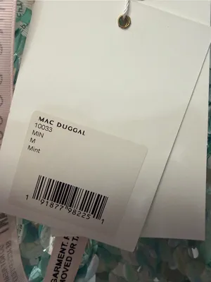 NWT Mac Duggal Mint Green Paillette Sequin Mini Dress – Medium thumbnail 4