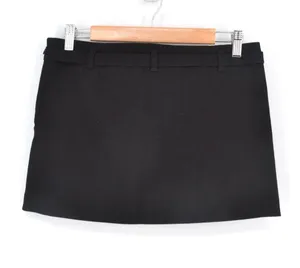 Mango MNG Straight Belted Mini Skirt Low Waist in Black Women's S thumbnail 4