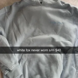 never worn white fox hoodie thumbnail 1