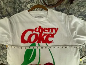 Coca Cola Shirt Cherry Coke Classic Everyday Boyfriend Fashion size small thumbnail 3
