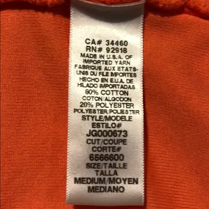Juicy Couture Puff Sleeve Hoodie Orange Terry M thumbnail 6