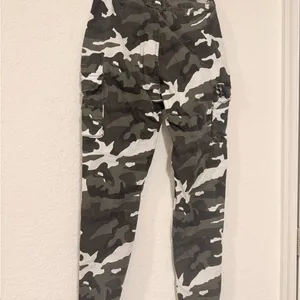 Camouflage Cargo Pants White thumbnail 4
