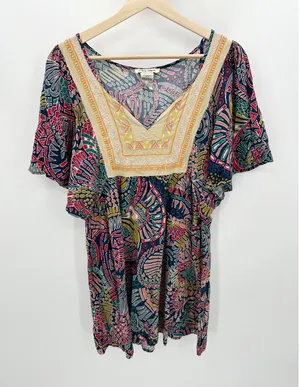 Flying Tomato Boho Mini Dress Women Sz M‎ Embroidery Maximalist Resort thumbnail 1