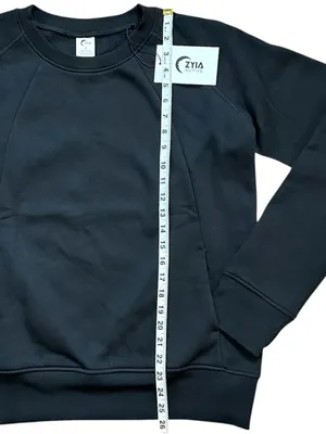 Zyia Active Oh So Soft Pocket Crewneck Sweatshirt Black Size XL thumbnail 8