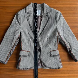 Lucy Paris Striped Blazer S Pinstripe Y2K Academia Preppy Fall Riding Jacket thumbnail 9