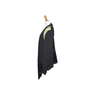 Miss Me Gray Open Front Lace Embellished Cardigan Duster Sweater and Tank Sz Med thumbnail 4