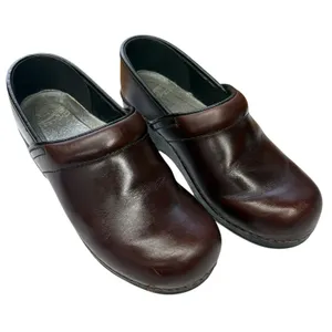 Dansko Brown Red Leather Professional Mule Clogs Comfort Nursing Work Shoes 39 thumbnail 1