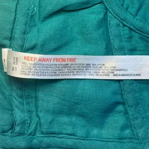 Free People Now or Never Corset Crop Tank Ruffle Floral Textured Teal Green XS thumbnail 6