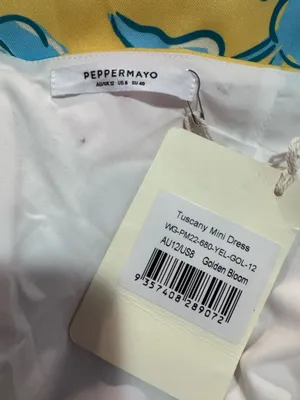 Yellow and teal peppermayo mini dress thumbnail 4