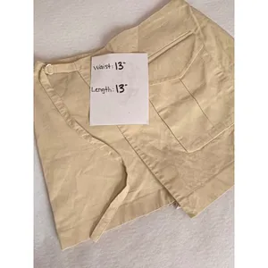 Zara Wrap Cargo Skort Womens XS Beige Sand 100% Cotton Utility Mini Skirt Shorts thumbnail 5