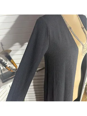 Vintage Y2K extra long cardigan lightweight open gothic whimsigoth Alt punk M thumbnail 5