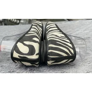 Zebra Ballet Flats Lauren Ralph Lauren Abigail II Black White Buckle Size 8B thumbnail 11