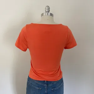 Bright Orange Stretch Fitted Top thumbnail 2