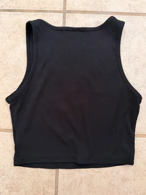 Edikted Black Square Neck Crop Top thumbnail 5