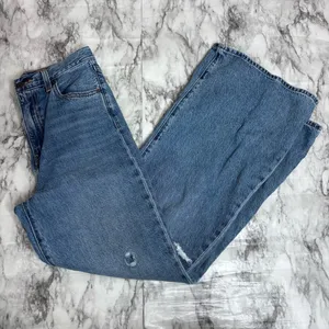 Levi's Premium High Loose Flare Denim Jeans Distressed high rise size 25 western thumbnail 3