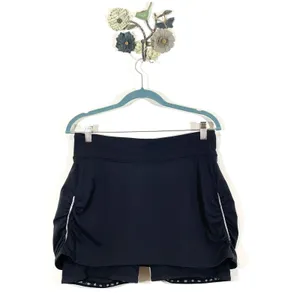 Athleta Women's Contender 2 in 1 Black Short & Skirt Size M Black Zip Pocket thumbnail 3