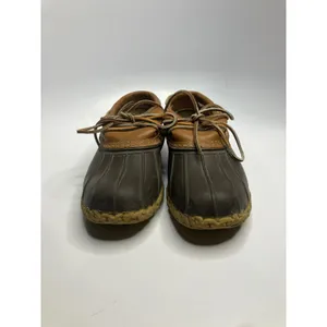 L.L.Bean Rubber Moc Shoes Womens 8 Brown Excellent Waterproof Duck Boots Slip On thumbnail 2