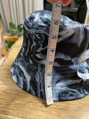 Swirl Pattern Bucket Hat in Blue and Black thumbnail 12