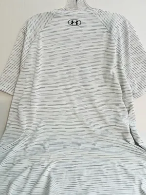 Under Armour The Tech Tee Men's Gray Performance Striped Shirt thumbnail 3
