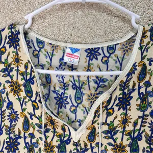 Imperfect 100% cotton made in Egypt tunic dress‎ size medium lightweight summer thumbnail 3