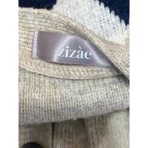 Zizae Women's Beige Argyle Diamond Long Sleeve Button Up Cardigan Sweater Size M thumbnail 5