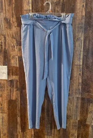 Soho apparel women's pants lite Blue size Large 100% polyester thumbnail 1