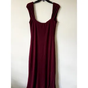 Oh Polly Elva Modal Sweetheart Neck Cowl Waist Maxi Dress in Wine Size XL thumbnail 7