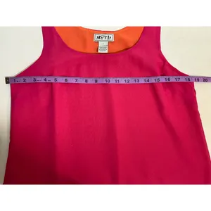 Women’s Myth Sleeveless Semi-Sheer Tank Top Tunic Pink and Orange Size L thumbnail 9