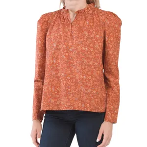 House of Harlow 1960 Puff Shoulder Long Sleeve Printed Top Size M thumbnail 8
