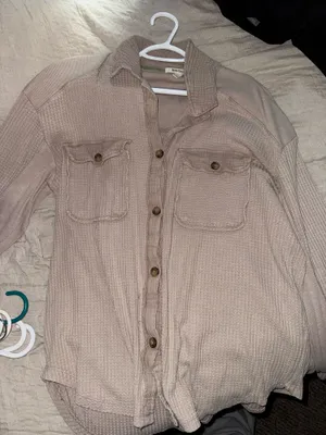 Costco Shacket size Large Tan thumbnail 1