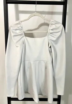 ASOS White LS Romper thumbnail 6