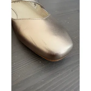 TOMS Mary Jane Bianca 8.5 Gold Metallic Leather Square Toe Ballet Flat Shoes thumbnail 12
