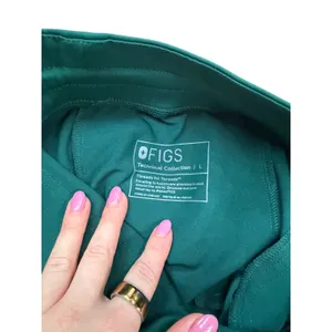 FIGS Zamora Jogger Scrub Pants Dark Green Pink Drawstring Large W02020R thumbnail 5