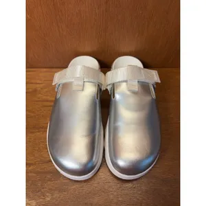 Sorel Viibe Metallic Silver Sea Salt Platform Clogs sz 11 Futuristic Chunky thumbnail 5