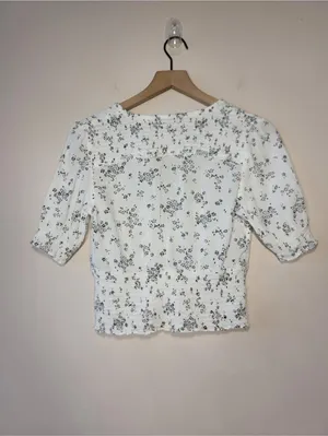 Abercrombie & Fitch Ditsy Floral Smocked Blouse Fairy S thumbnail 4