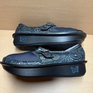 Alegria Dena Denim‎ Swirl Comfort Clogs Shoes 36 Women Navy Blue Slip On thumbnail 8
