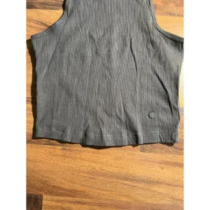 Gymshark Ribbed Crop Tank Top Gray Size Small Women's Activewear Sleeveless New thumbnail 5