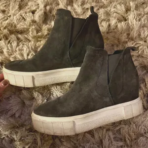 Dolce Vita Gray Genuine Suede Leather Zabie Sneaker Style Booties thumbnail 1