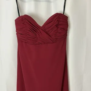 ALFRED SUNG Size 8 Claret Strapless Sweetheart Neckline Formal Cocktail Dress thumbnail 2