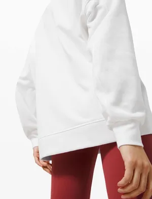Lululemon Perfectly Oversized Crew White 6 thumbnail 6
