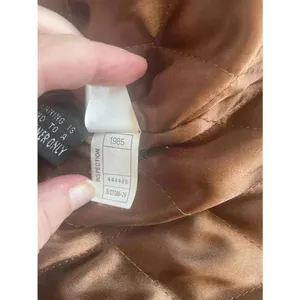 Vintage Women's Wilson's‎ Leather Jacket Coat XL Brown Corduroy Cuffs Excellent! thumbnail 12