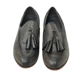 Gray Leather tassel loafer sz 7 by Designs by jackie thumbnail 2