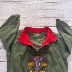 Harry Rosen olive green elephant safari quarter zip sweatshirt size large thumbnail 9