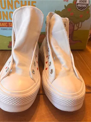 Converse womens chuck Taylor lift platform high top hearts white 10 thumbnail 5