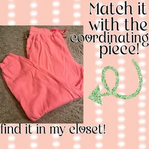 Colsie Neon Pink Summer Fleece Lounge Sweatshirt - size XL thumbnail 7
