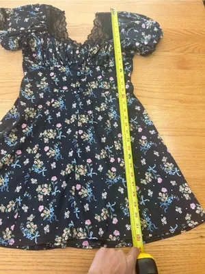 NWT For Love & Lemons August Floral Mini Dress Medium M Black Lace Corset Bow thumbnail 7