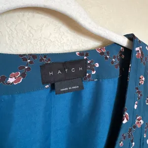 Hatch The Shana‎ Midi Maternity Dress Moroccan Blue Multi Floral Size 2 Medium thumbnail 4