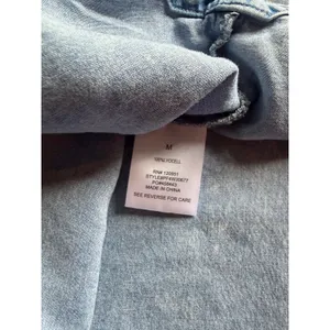 Pink Rose Chambray Shirt Women's M 100% Lyocell Oversized Button Down Coastal thumbnail 8