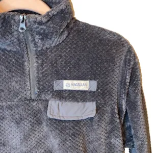 Magellan Outdoors Gray Quarter Zip Fleece Pullover Medium Outdoor Cozy Athleisure thumbnail 2