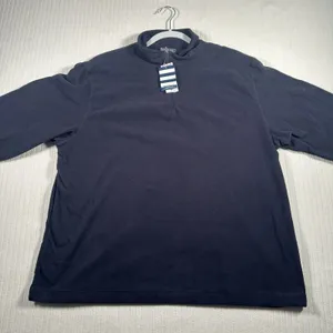 LANDS' END WOMEN'S BLACK PULLOVER FLEECE 1/4 ZIP CLOSURE SZ XL thumbnail 2
